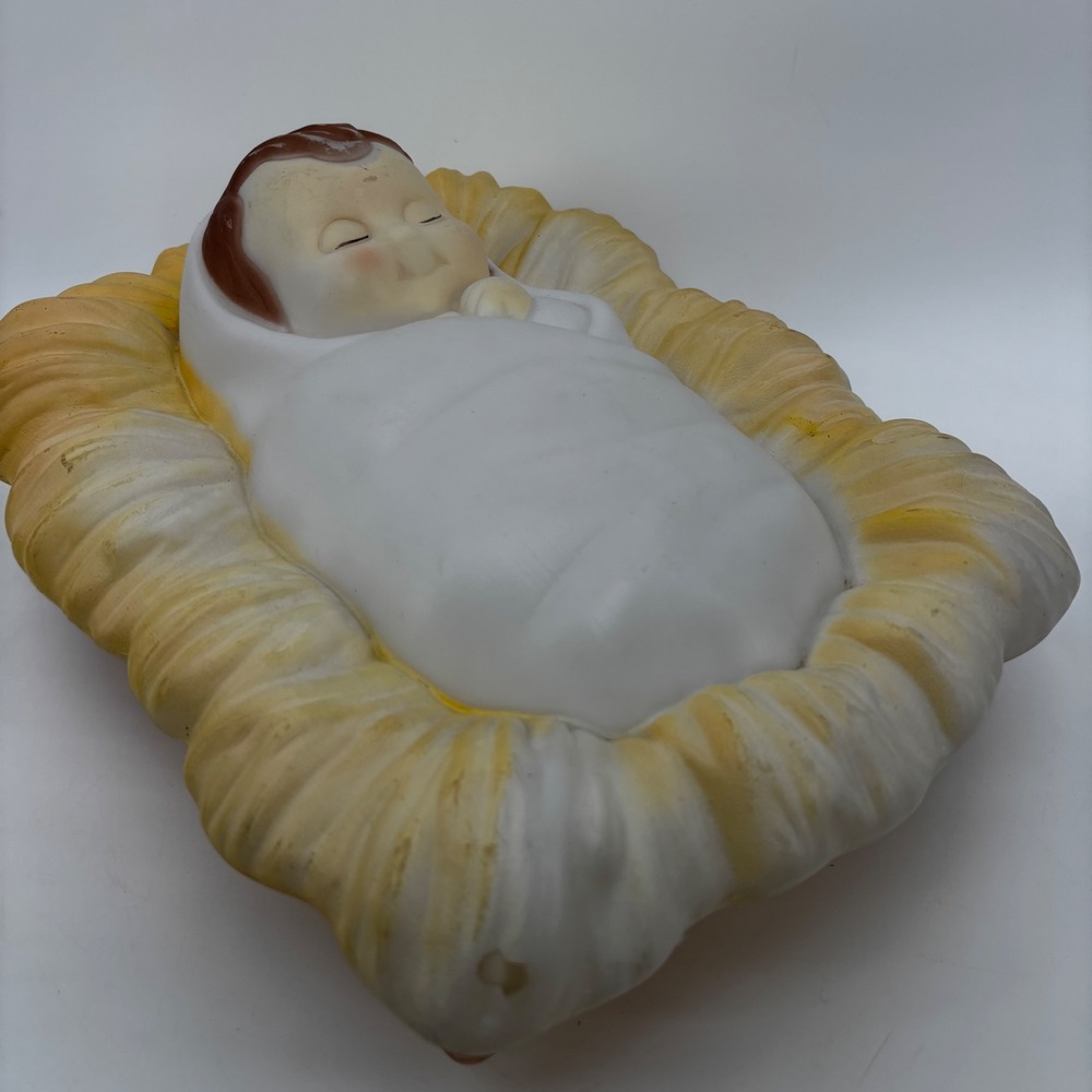 Vintage 1995 Empire Baby Jesus Manger Blow Mold Christmas Nativity 024731 12in